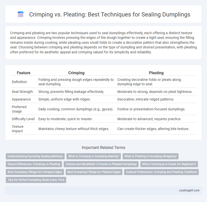 Crimping vs. Pleating: Best Techniques for Sealing Dumplings