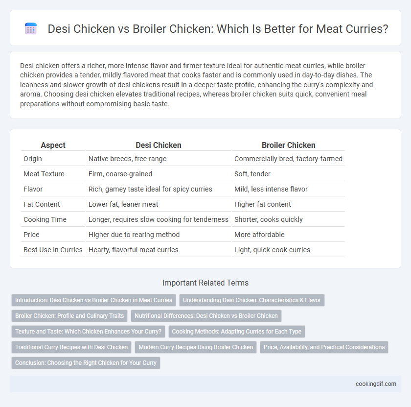 Desi Chicken vs Broiler Chicken: Which Is Better for Meat Curries?