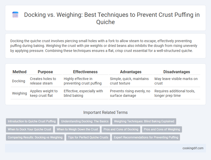 Docking vs. Weighing: Best Techniques to Prevent Crust Puffing in Quiche