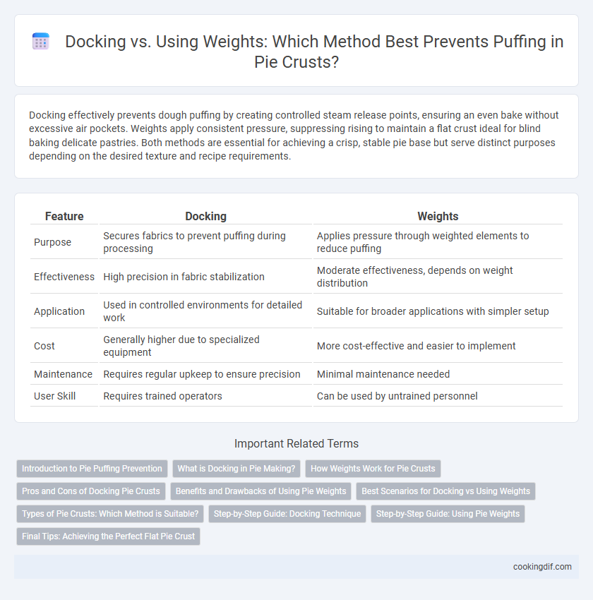 Docking vs. Using Weights: Which Method Best Prevents Puffing in Pie Crusts?