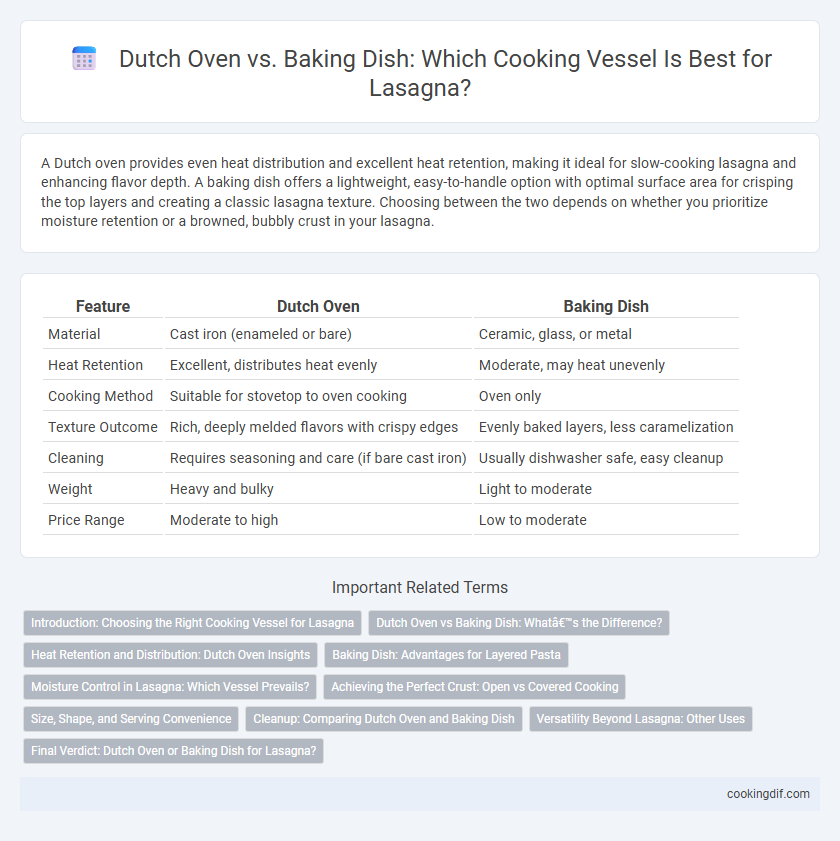 Dutch Oven vs. Baking Dish: Which Cooking Vessel Is Best for Lasagna?