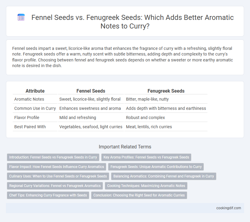 Fennel Seeds vs. Fenugreek Seeds: Which Adds Better Aromatic Notes to Curry?