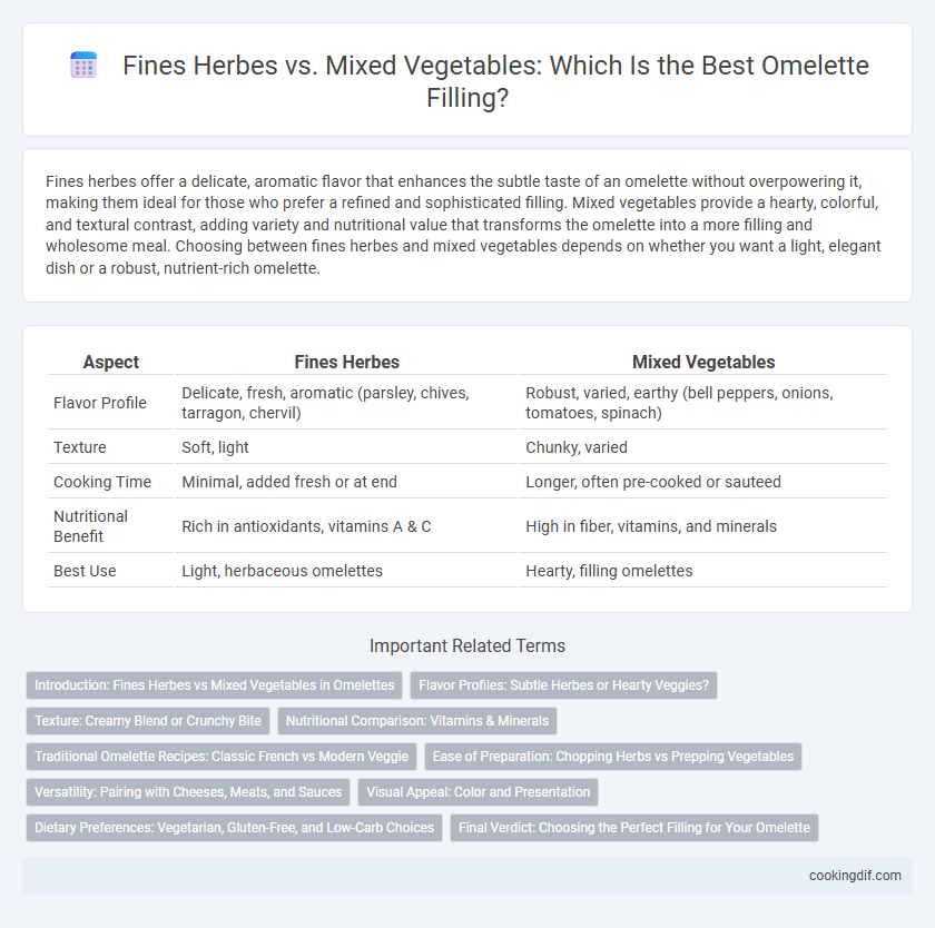Fines Herbes vs. Mixed Vegetables: Which Is the Best Omelette Filling?