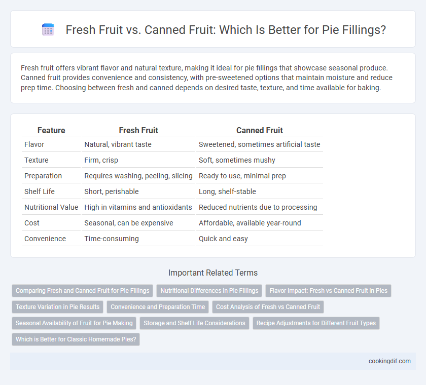 Fresh Fruit vs. Canned Fruit: Which Is Better for Pie Fillings?