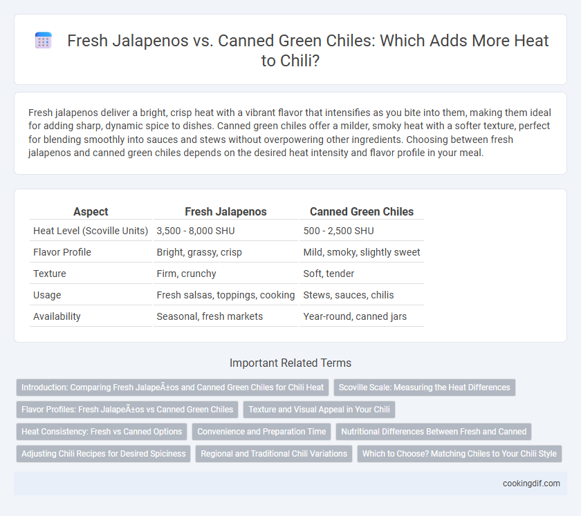 Fresh Jalapenos vs. Canned Green Chiles: Which Adds More Heat to Chili?