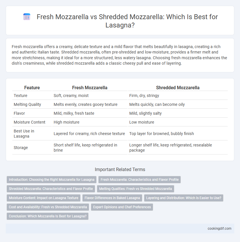 Fresh Mozzarella vs Shredded Mozzarella: Which Is Best for Lasagna?