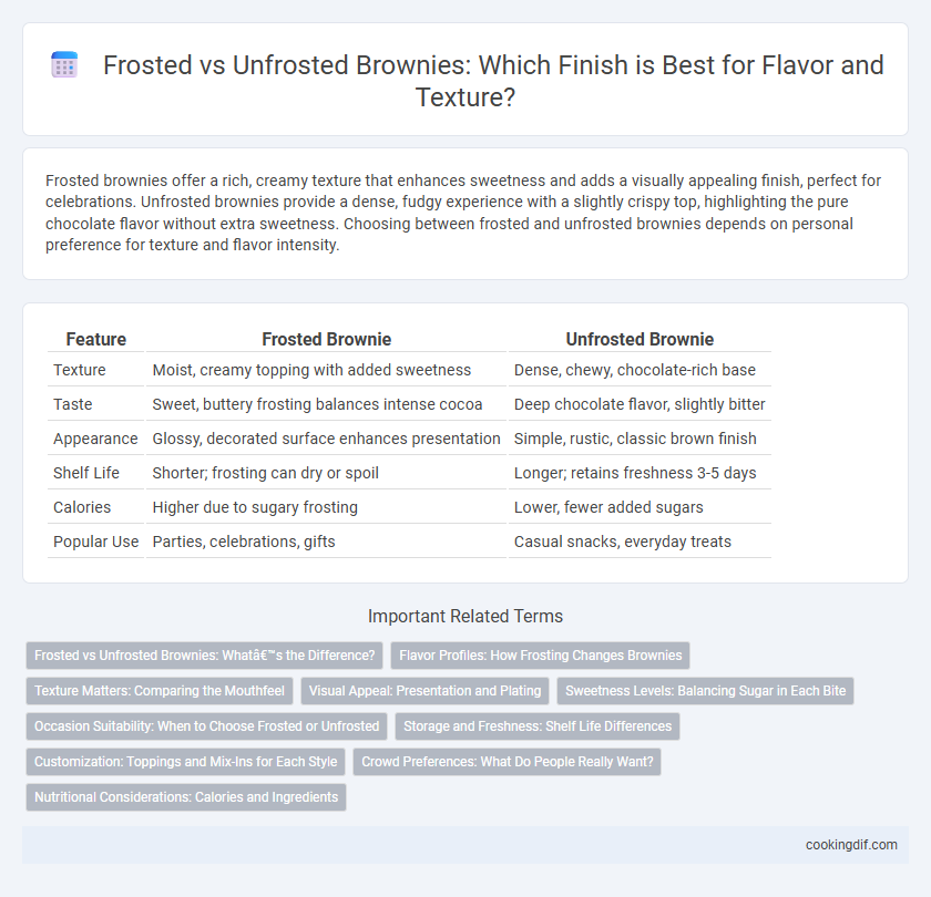 Frosted vs Unfrosted Brownies: Which Finish is Best for Flavor and Texture?