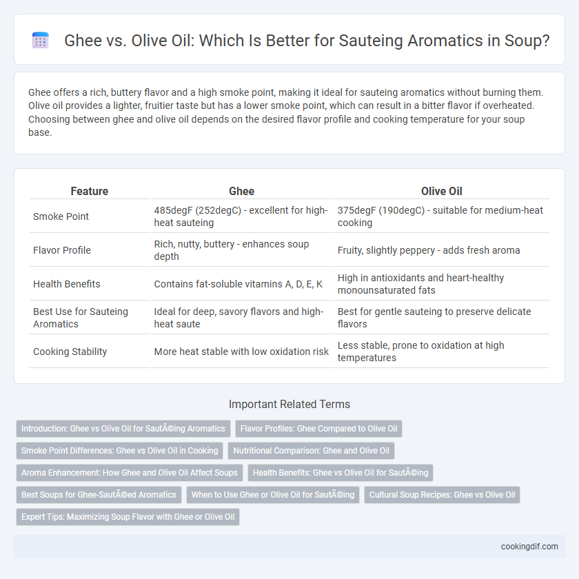 Ghee vs. Olive Oil: Which Is Better for Sauteing Aromatics in Soup?