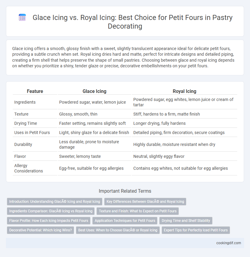 Glace Icing vs. Royal Icing: Best Choice for Petit Fours in Pastry Decorating