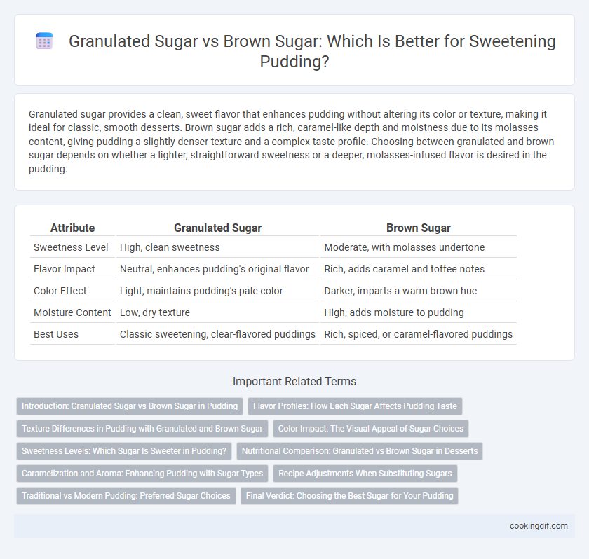 Granulated Sugar vs Brown Sugar: Which Is Better for Sweetening Pudding?