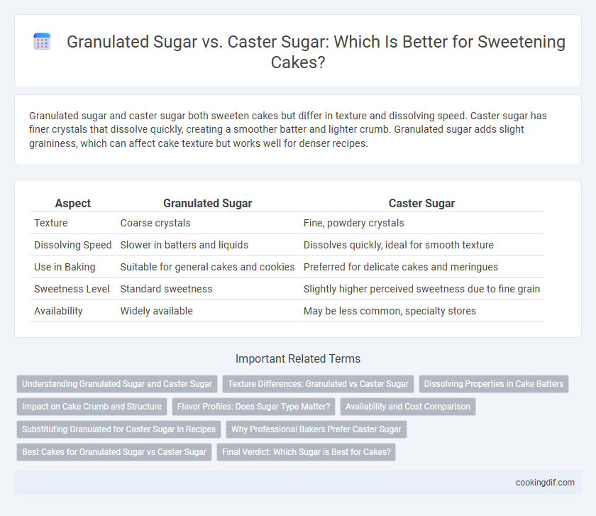 Granulated Sugar vs. Caster Sugar: Which Is Better for Sweetening Cakes?