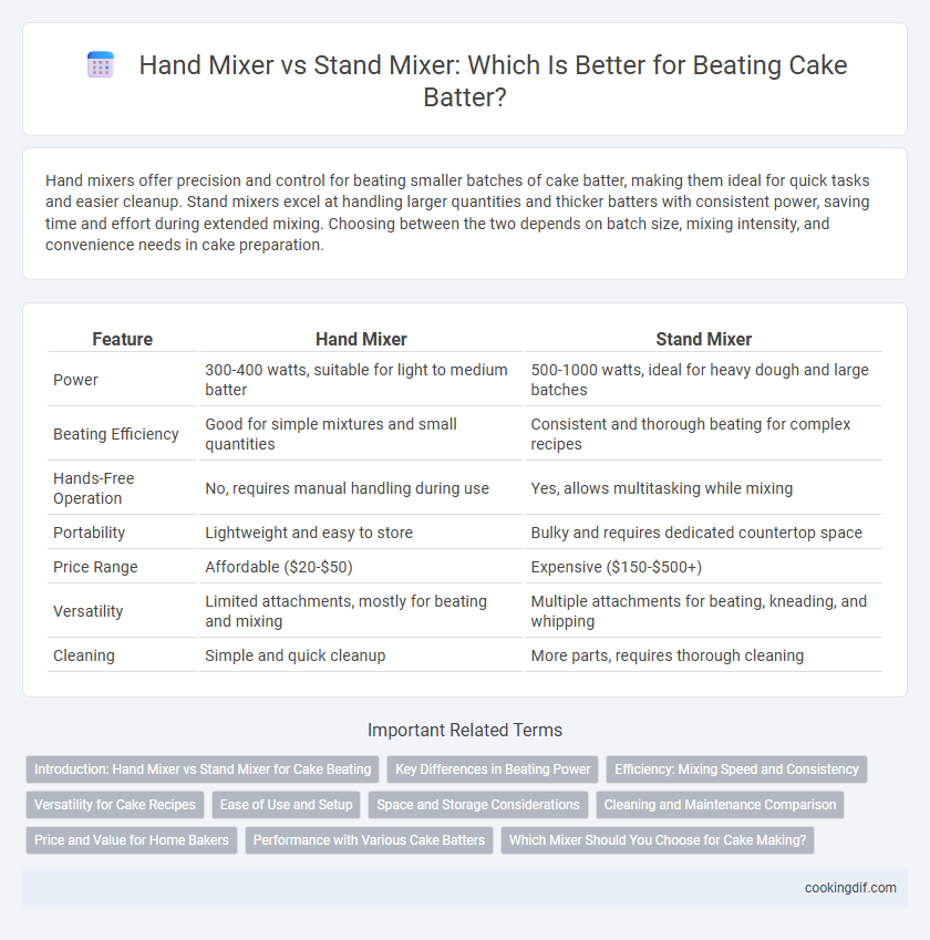 Hand Mixer vs Stand Mixer: Which Is Better for Beating Cake Batter?