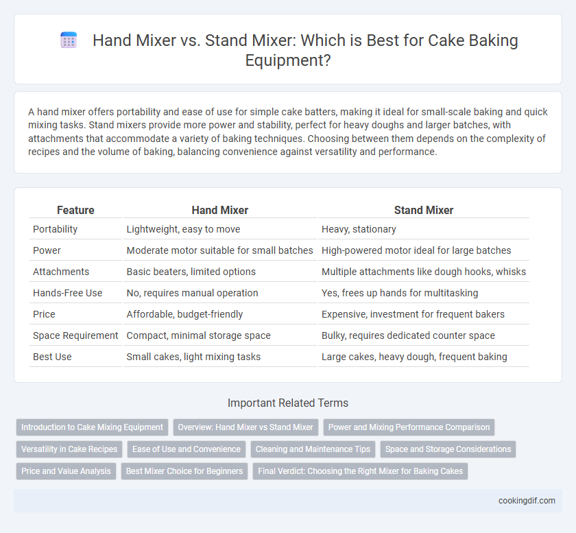 Hand Mixer vs. Stand Mixer: Which is Best for Cake Baking Equipment?