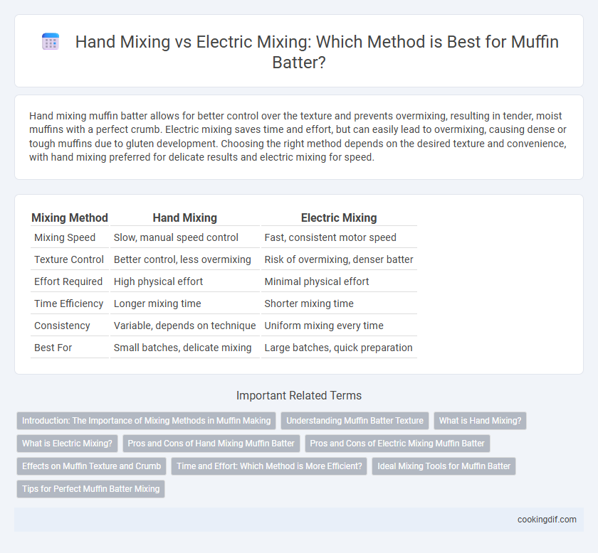 Hand Mixing vs Electric Mixing: Which Method is Best for Muffin Batter?