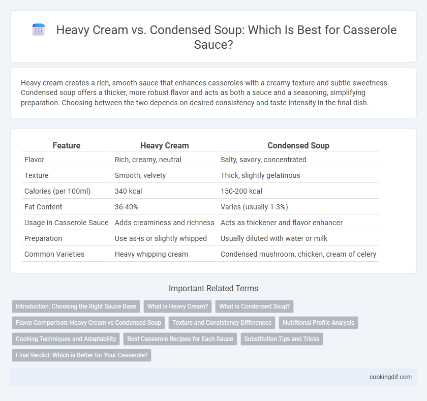 Heavy Cream vs. Condensed Soup: Which Is Best for Casserole Sauce?