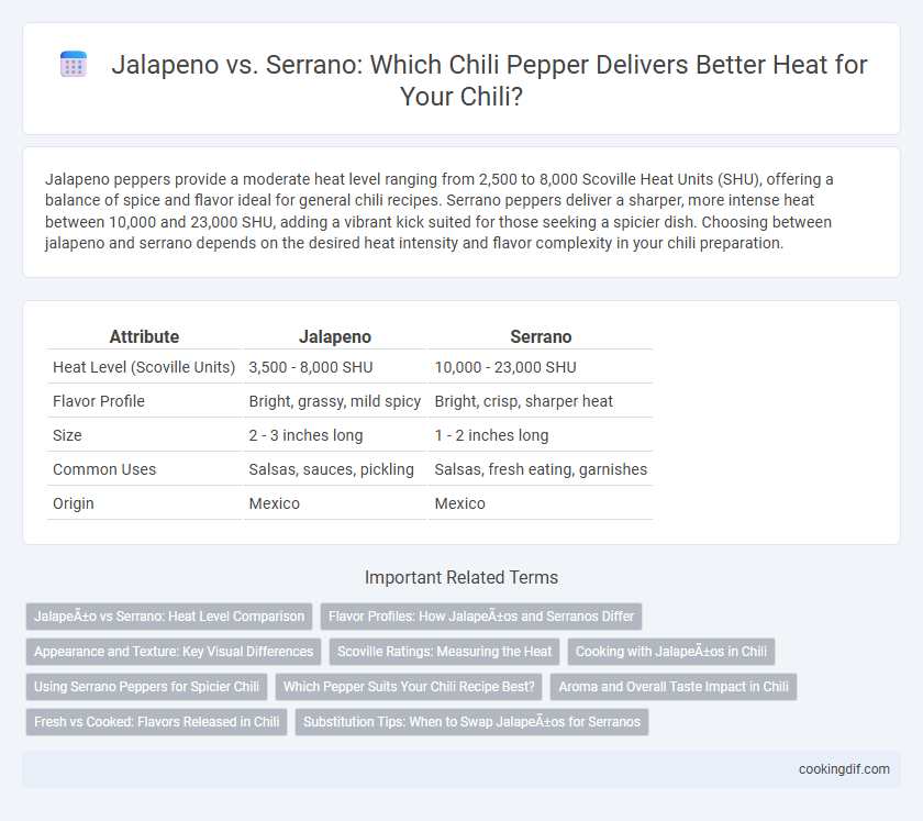 Jalapeno vs. Serrano: Which Chili Pepper Delivers Better Heat for Your Chili?