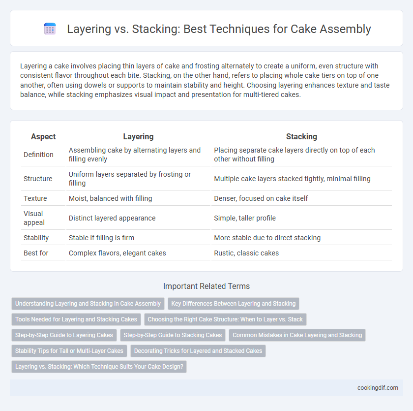 Layering vs. Stacking: Best Techniques for Cake Assembly