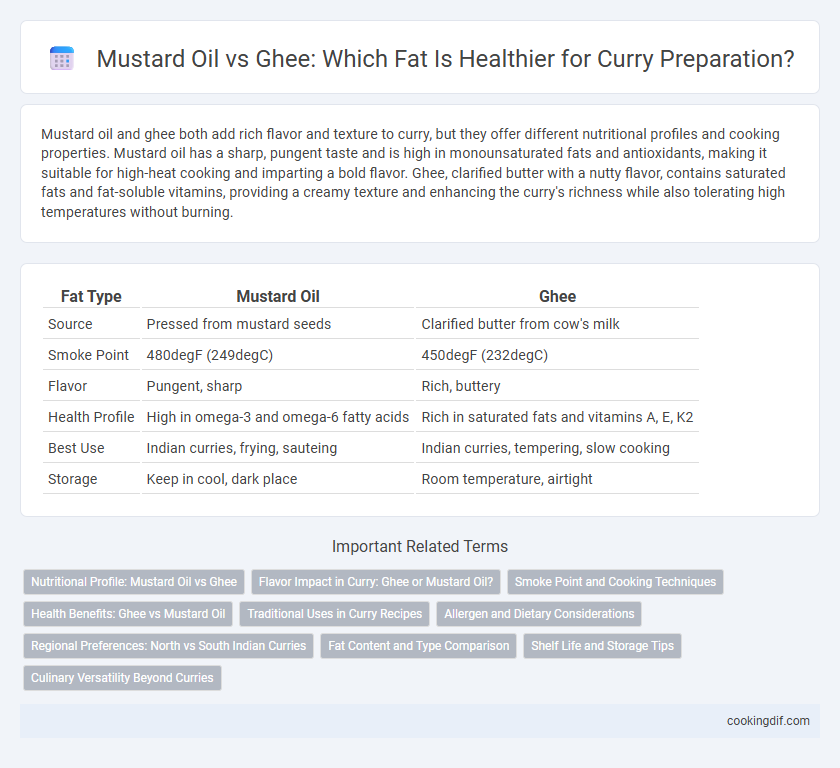 Mustard Oil vs Ghee: Which Fat Is Healthier for Curry Preparation?