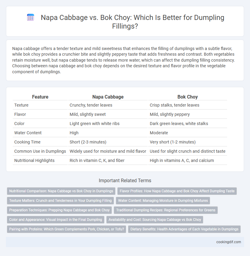Napa Cabbage vs. Bok Choy: Which Is Better for Dumpling Fillings?