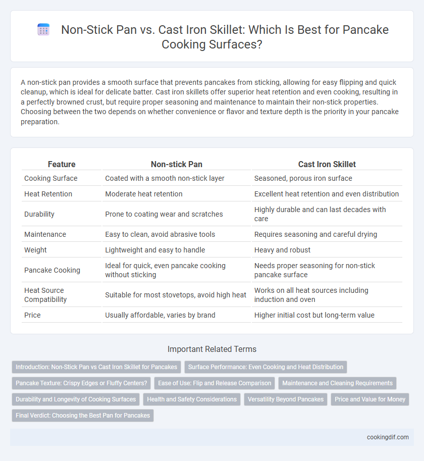 Non-Stick Pan vs. Cast Iron Skillet: Which Is Best for Pancake Cooking Surfaces?