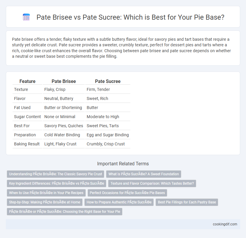 Pate Brisee vs Pate Sucree: Which is Best for Your Pie Base?