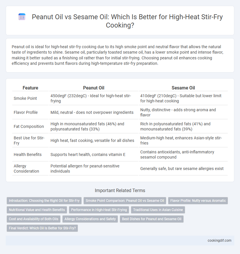 Peanut Oil vs Sesame Oil: Which Is Better for High-Heat Stir-Fry Cooking?