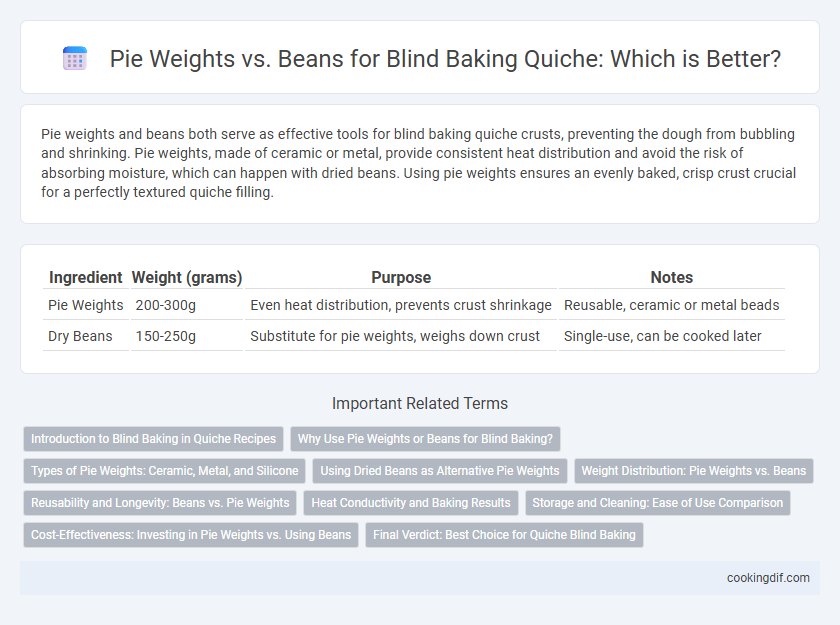 Pie Weights vs. Beans for Blind Baking Quiche: Which is Better?