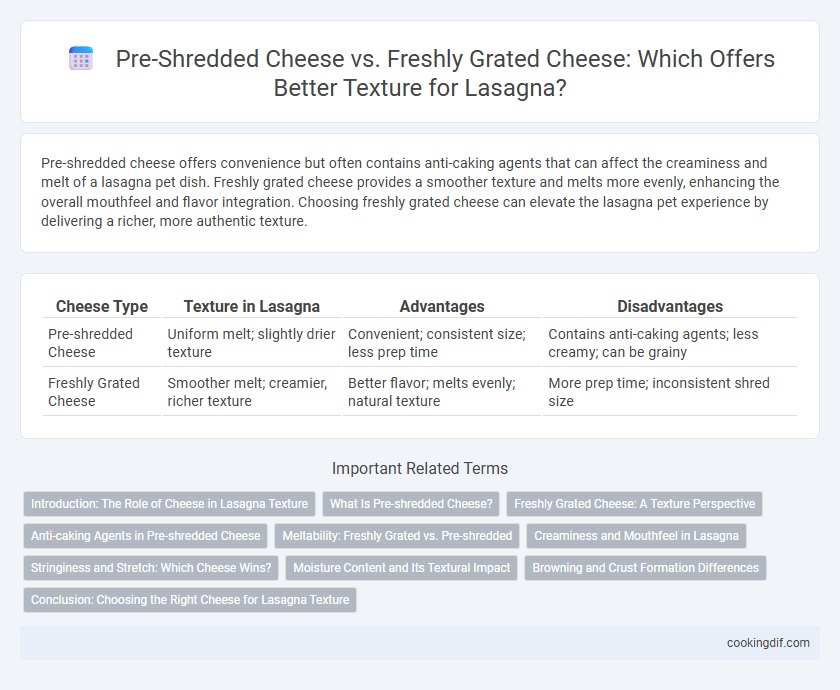 Pre-Shredded Cheese vs. Freshly Grated Cheese: Which Offers Better Texture for Lasagna?