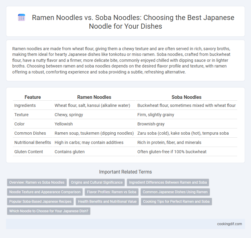 Ramen Noodles vs. Soba Noodles: Choosing the Best Japanese Noodle for Your Dishes