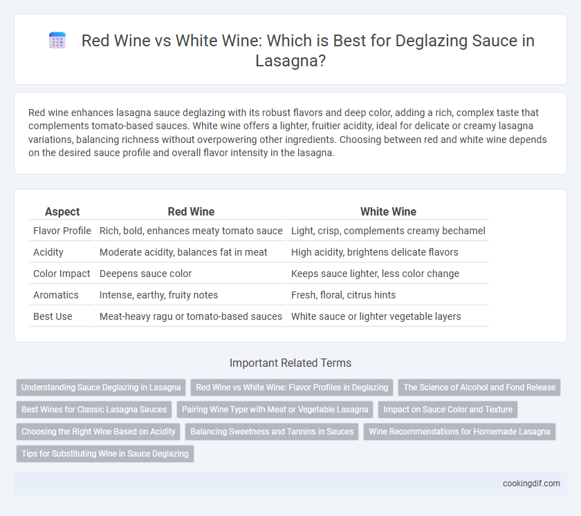 Red Wine vs White Wine: Which is Best for Deglazing Sauce in Lasagna?