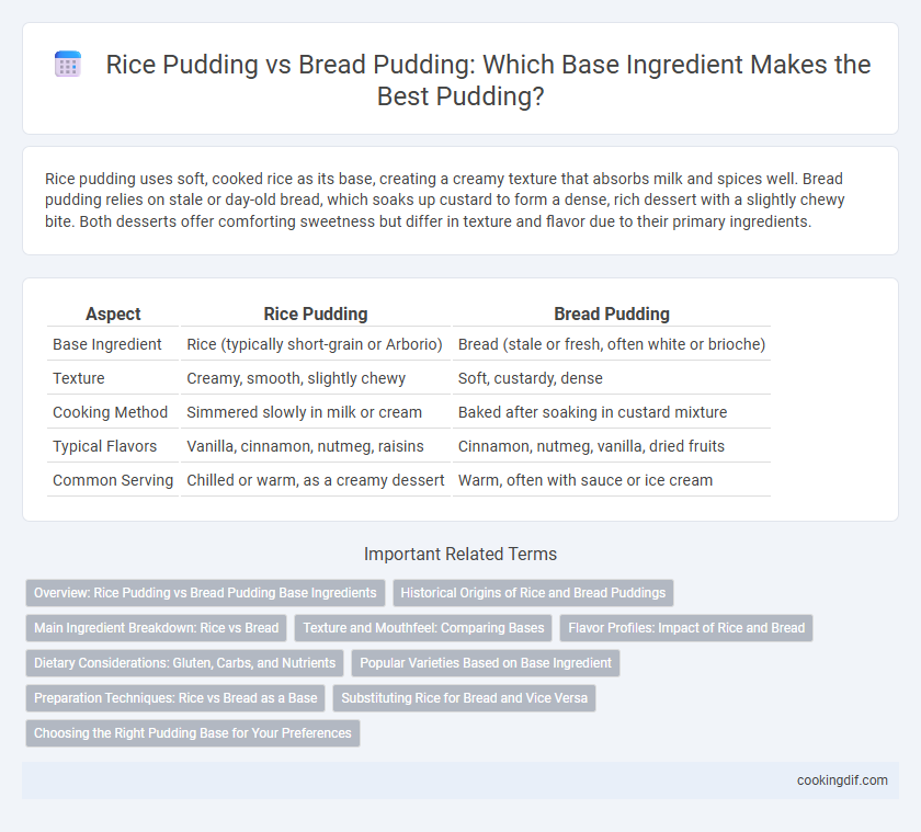 Rice Pudding vs Bread Pudding: Which Base Ingredient Makes the Best Pudding?