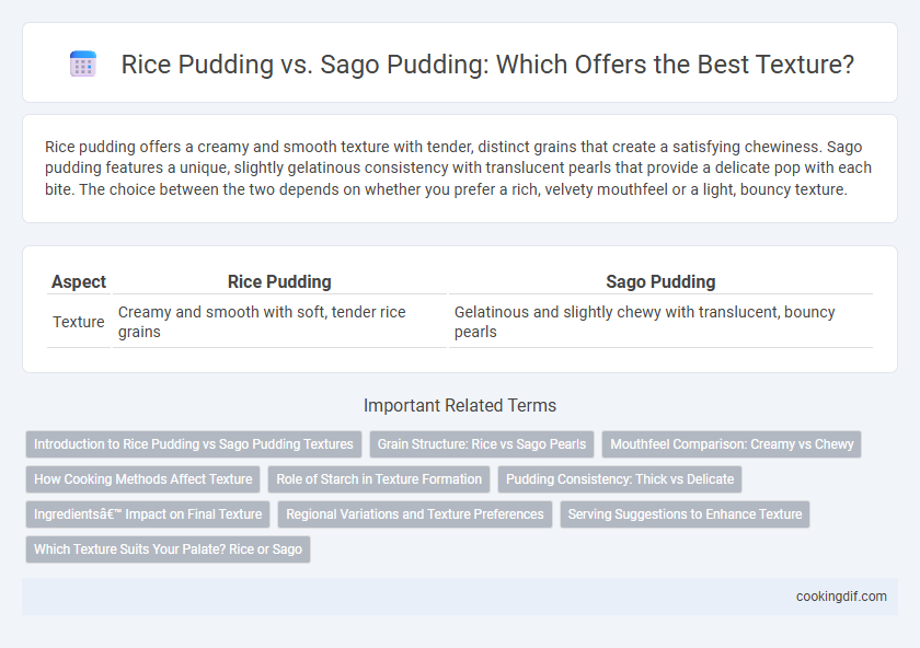 Rice Pudding vs. Sago Pudding: Which Offers the Best Texture?