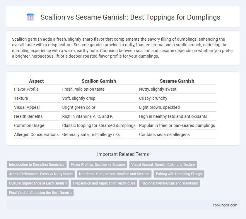 Scallion vs Sesame Garnish: Best Toppings for Dumplings