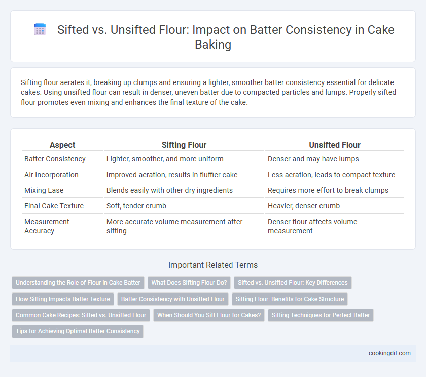 Sifted vs. Unsifted Flour: Impact on Batter Consistency in Cake Baking