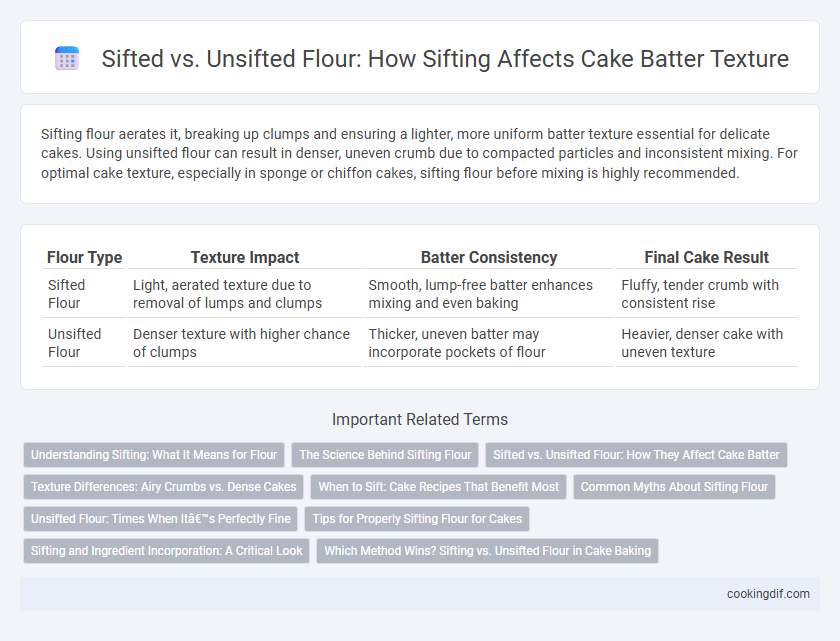 Sifted vs. Unsifted Flour: How Sifting Affects Cake Batter Texture
