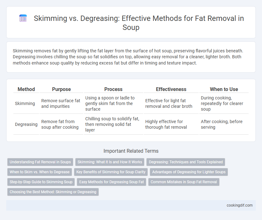 Skimming vs. Degreasing: Effective Methods for Fat Removal in Soup