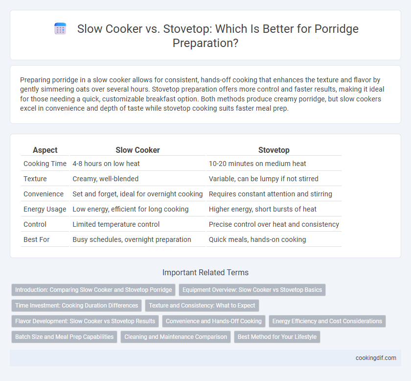 Slow Cooker vs. Stovetop: Which Is Better for Porridge Preparation?