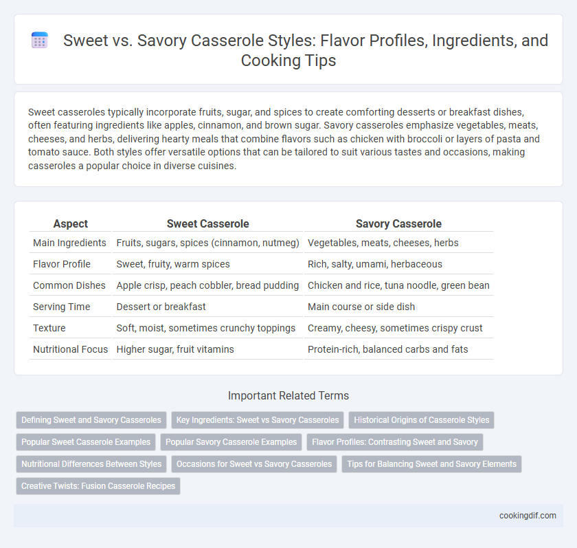 Sweet vs. Savory Casserole Styles: Flavor Profiles, Ingredients, and Cooking Tips