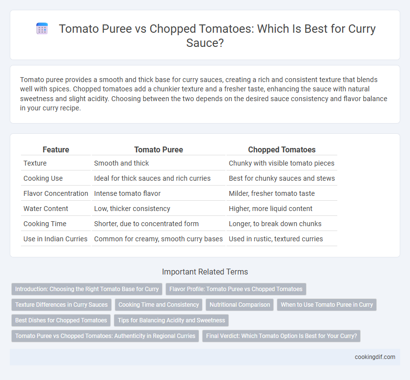 Tomato Puree vs Chopped Tomatoes: Which Is Best for Curry Sauce?