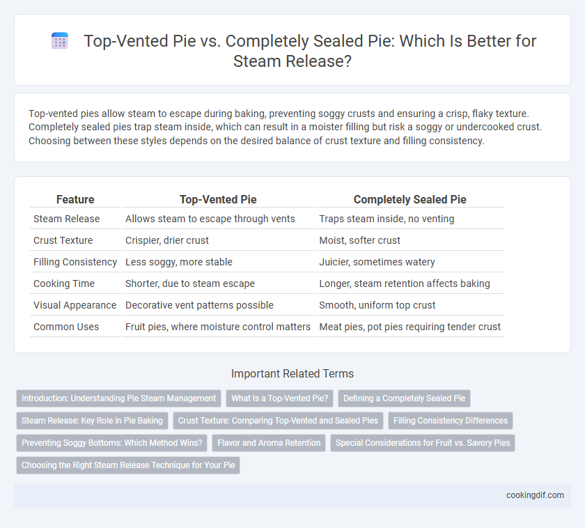 Top-Vented Pie vs. Completely Sealed Pie: Which Is Better for Steam Release?