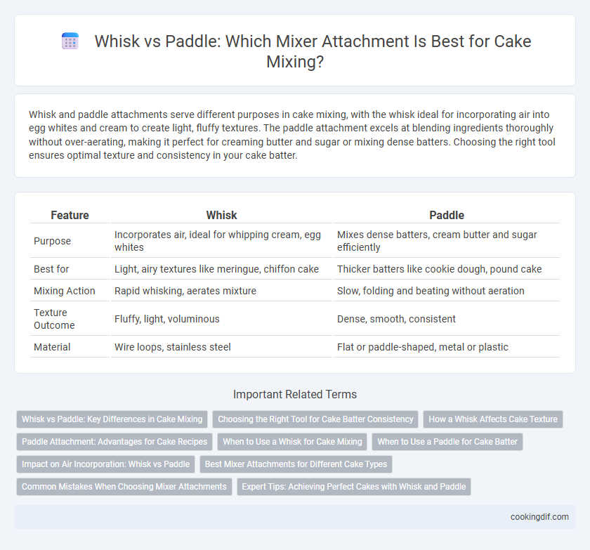 Whisk vs Paddle: Which Mixer Attachment Is Best for Cake Mixing?