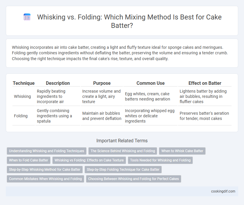 Whisking vs. Folding: Which Mixing Method Is Best for Cake Batter?