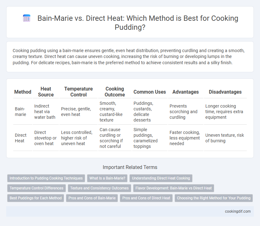 Bain-Marie vs. Direct Heat: Which Method is Best for Cooking Pudding?