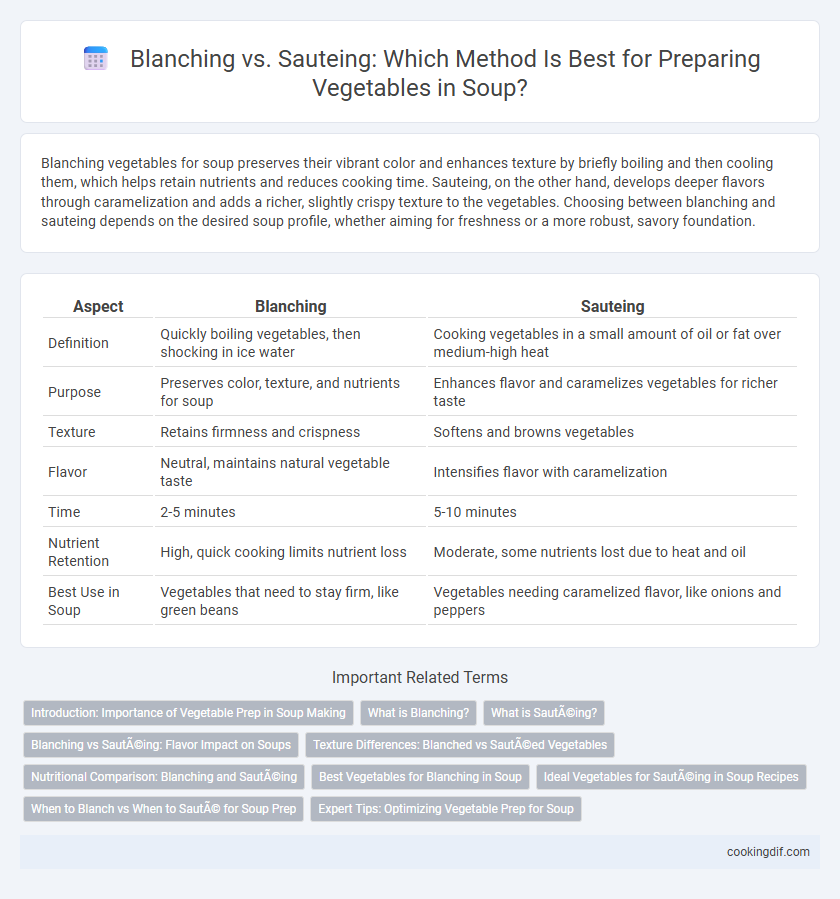 Blanching vs. Sauteing: Which Method Is Best for Preparing Vegetables in Soup?