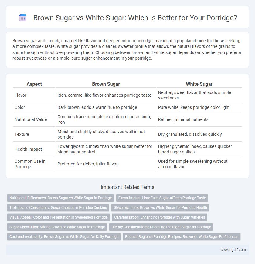 Brown Sugar vs White Sugar: Which Is Better for Your Porridge?