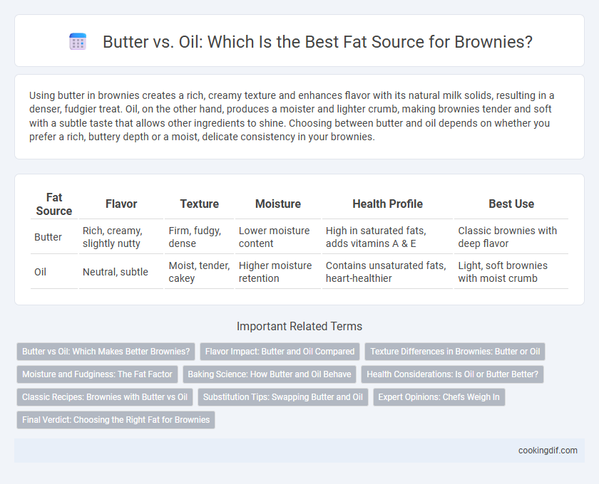 Butter vs. Oil: Which Is the Best Fat Source for Brownies?