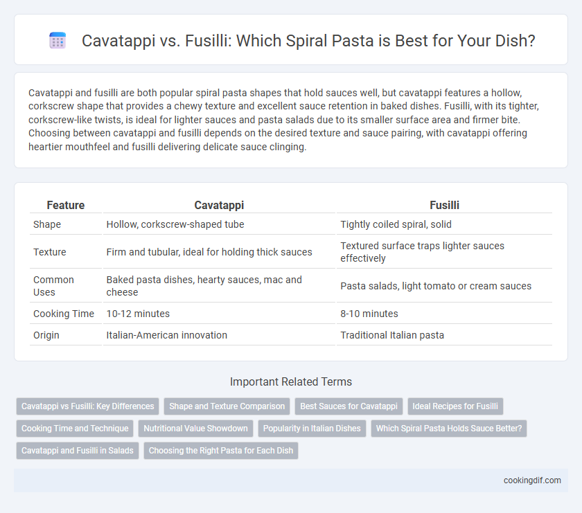 Cavatappi vs. Fusilli: Which Spiral Pasta is Best for Your Dish?