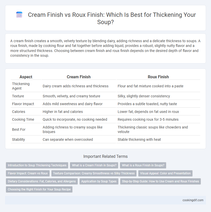 Cream Finish vs Roux Finish: Which Is Best for Thickening Your Soup?