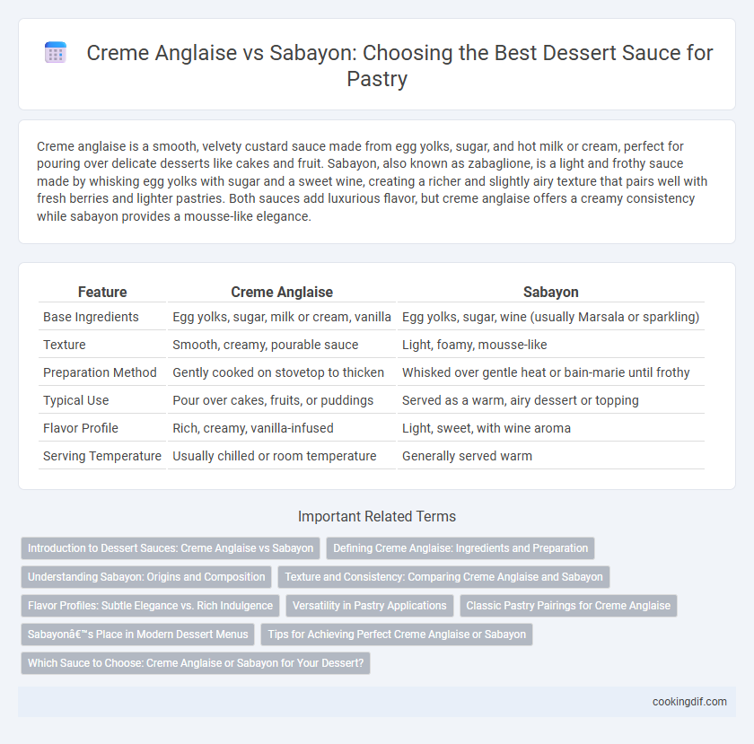 Creme Anglaise vs Sabayon: Choosing the Best Dessert Sauce for Pastry