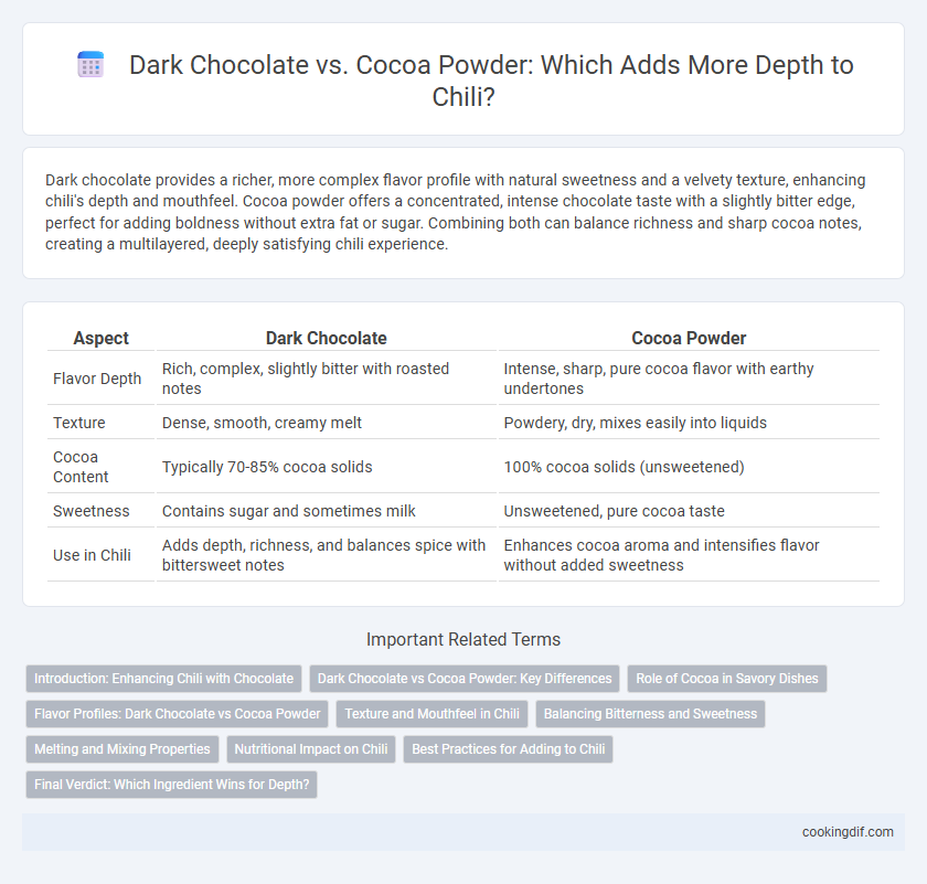 Dark Chocolate vs. Cocoa Powder: Which Adds More Depth to Chili?